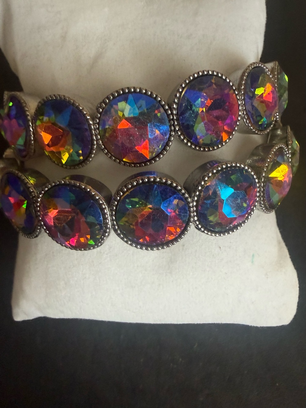Multicolor Round Crystal Stretch Bracelet - Women Jewelry
